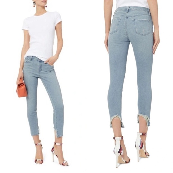J BRAND Capri Cropped Light Wash Skinny Jeans Sz 24 - Picture 1 of 7